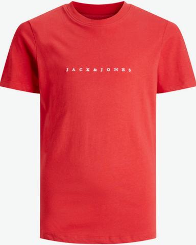 jack and jones t-shirt rood jongen 12237296