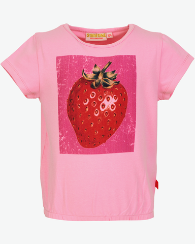 someone t-shirt aardbei PIEN SG 02 F pink